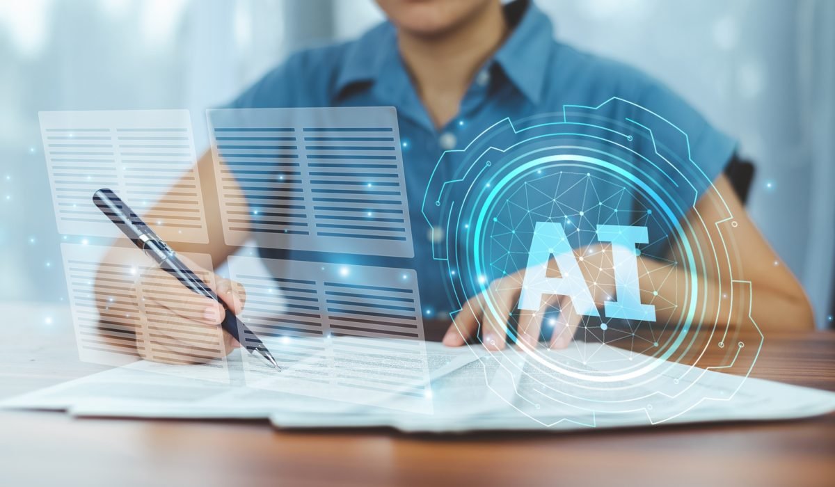 AI document management, a businesswoman can ensure secure file storage, easy retrieval, and compliance with data protection regulations.